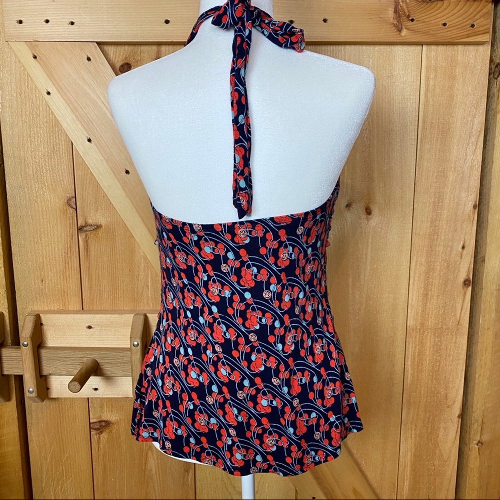 Anthro | ric rac berry print halter top - Picture 4 of 4